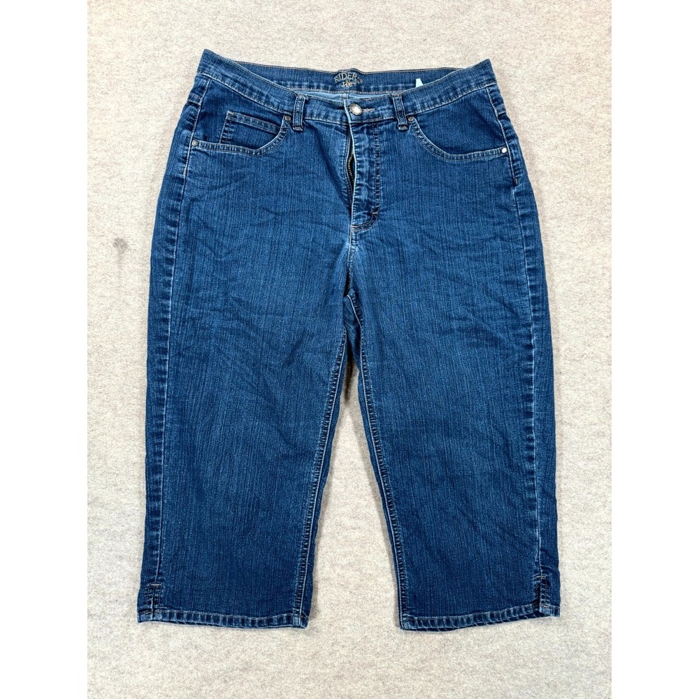 Riders By Lee Capri Jeans Womens 14M Blue Denim Medium Wash 5-Pockets Casual